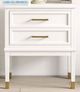 Elements International Bruno White Nightstand-0
