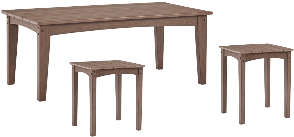 Emmeline 3 Piece Outdoor Seating - Brown Emmeline 3 Piece Outdoor Seating - Brown