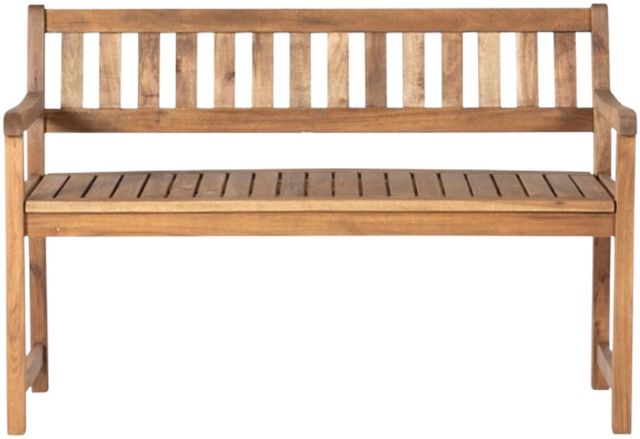 Linon Catalan Acorn Wooden Outdoor Bench-3