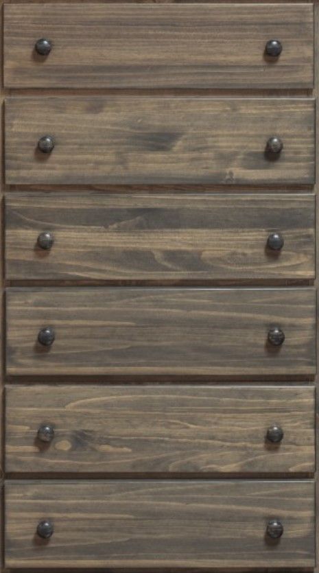 Mako Wood Furniture Polo Brown 6-Drawer Chest-1