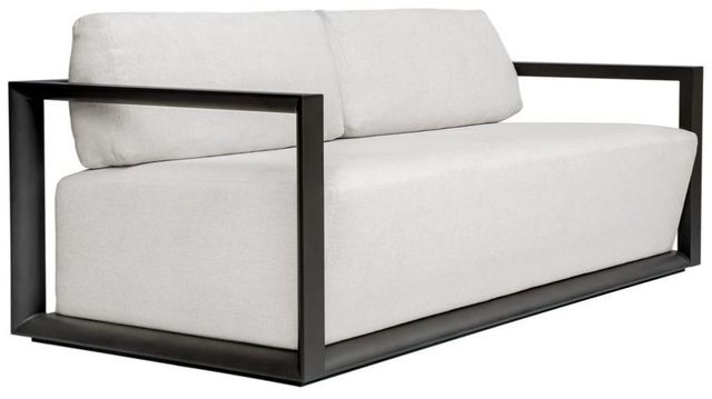 Uttermost® Remsen Java Black/Oyster White Fabric/Metal Outdoor Sofa-0