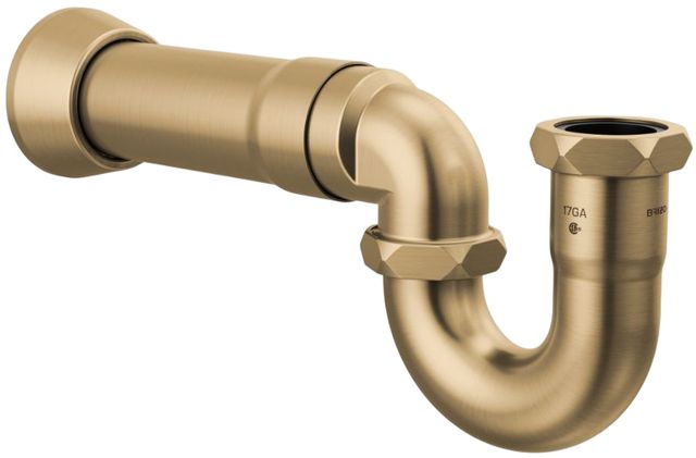 Brizo Brilliance® Luxe Gold® 17-Gauge P-Trap with Flange-0