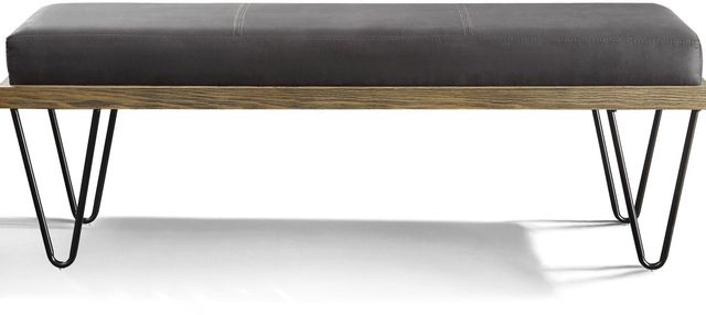 Mazin Furniture Metallo Gray Bench-1