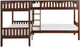Homelegance® Rowe Dark Cherry Twin/Twin Corner Bunk Bed-2