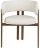 Meridian Furniture Gideon Cream/Walnut Vegan Leather Dining Chair-1
