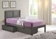 Donco Kids Antique Grey Twin Louver Bed With Under Bed Drawers-2