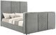 Coaster® Tara Gray Eastern King Upholstered Sleigh Bed-1