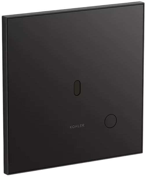 KOHLER® Mach Flex™ Black/Matte Black Glass Faceplate for Concealed Touchless Urinal Flushometer, 0.125 Gpf-0