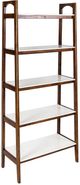 Olliix by Madison Park Pecan/Cream White Parker Bookcase-2