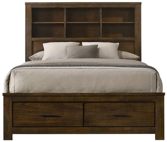 ACME Furniture Merrilee II Oak Queen Panel Bed with Storage-2