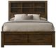 ACME Furniture Merrilee II Oak Queen Panel Bed with Storage-2