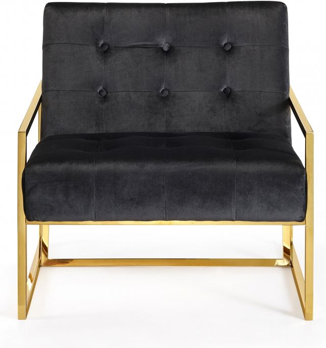 Meridian Furniture Pierre Black Velvet Chair-1