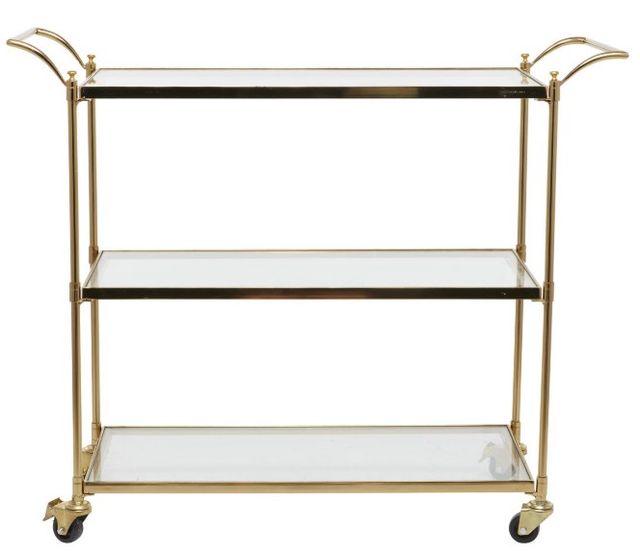 Deco Marche Brass Rolling Bar Cart-2