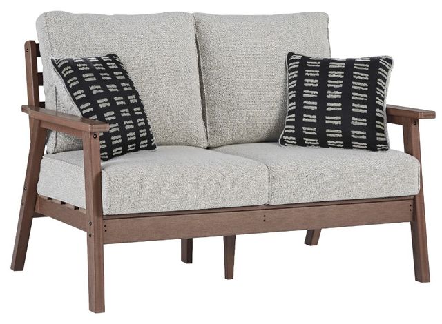 Signature Design by Ashley® Emmeline 7-Piece Beige/Brown Outdoor Conversation Set-2