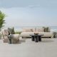 Classic Home Livia Taupe Fabric/Wood Outdoor Sofa-1