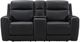 Signature Design by Ashley® 5Z-Relaxation Onyx Power Reclining Loveseat with Console and Adjustable Headrest-1