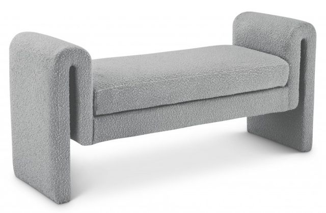Meridian Furniture Stylus Rich Grey 51" Upholstered Bench-0