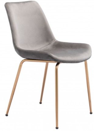 Zuo® Modern Tony Gray/Gold Dining Chair-0
