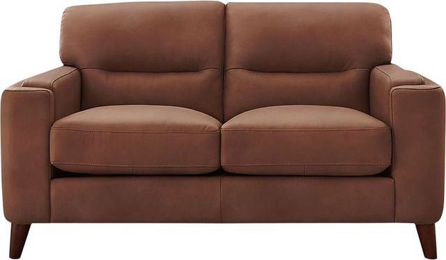 Aurora Furniture Elm Pecan Stationary Loveseat-0