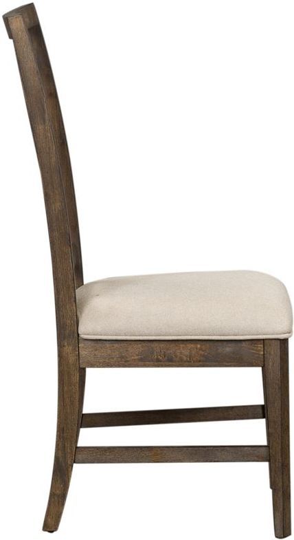 Liberty Furniture Artisan Prairie Aged Oak Lattice Back Side Chair-2