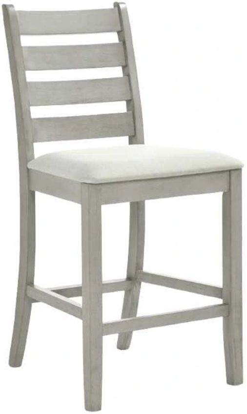 New Classic® Home Furnishings Pascal Driftwood Gray Ladderback Counter Dining Chair-0
