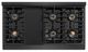 ZLINE Autograph Edition Paramount 48" 6.7 Cu. Ft. Black Stainless Steel Gas Range with 8 Burner DuoPro™ Cooktop and Dual Ovens with Polished Gold Helix Handles and Accents-3