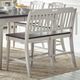 Jofran Inc. Orchard Park Brown/Light Gray Slatback Counter Bench-1