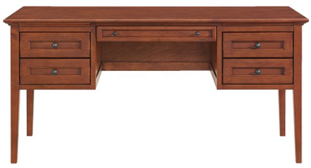 Whittier Wood® Furniture McKenzie Glazed Antique Cherry 4-Drawer Desk-3