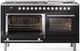 Ilve® Professional Plus II 60" Glossy Black Pro Style Dual Fuel Range-1