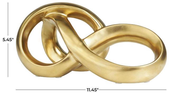 Deco Marche Gold Infinity Loop Sculpture-3
