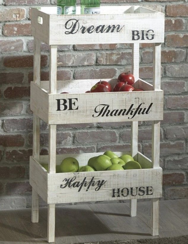 Signature Design by Ashley® Yulton Antiqued White Storage Shelf-2