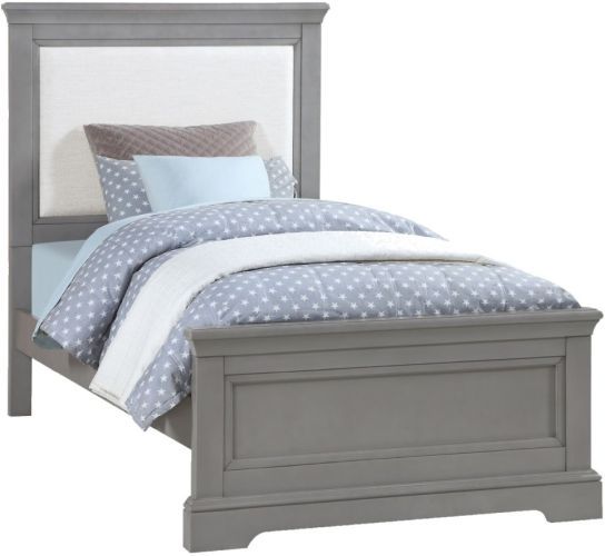 Winners Only® Tamarack Gray/White Youth Twin Upholstered Panel Bed-0
