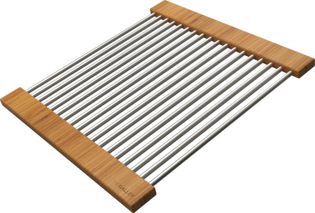 The Galley® Natural Golden Bamboo Dual Tier Drying Rack-0