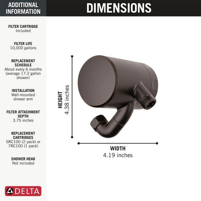 Delta Clarifi™ Venetian Bronze Premium Shower Filter Attachment-3