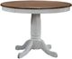 Winners Only® Pacifica Rustic Brown Top Round Dining Table with White Base-0