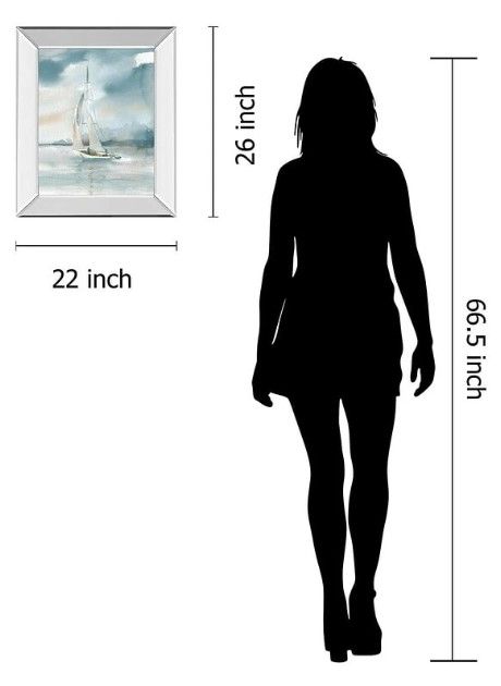 Classy Art Subtle Mist I by Carol Robinson Mirror Framed Wall Art-2