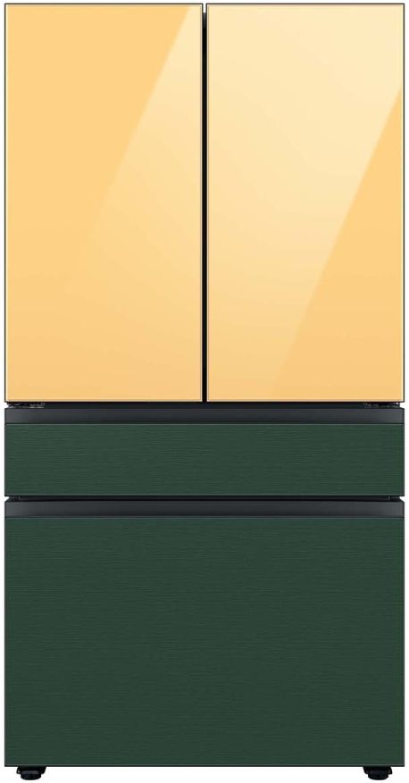 Samsung Bespoke 36" Emerald Green Steel French Door Refrigerator Middle Panel-3
