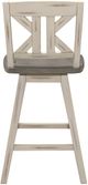 Mazin Furniture Amsonia Distressed Gray/White Gray Swivel Bar Chair-3
