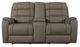 Bassett® Furniture Club Level Wendell Dust Power Reclining Loveseat with Console-1