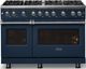 Viking® 5 Series 48" Slate Blue Pro Style Gas (NG) Range with Polished Chrome Trim-3