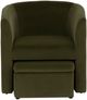 Powell® Symone Green Accent Chair with Ottoman-3