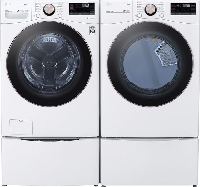 LG White Front Load Laundry Pair-0