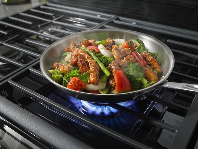 Whirlpool® 30" Freestanding Gas Range-Black-on-Stainless-3