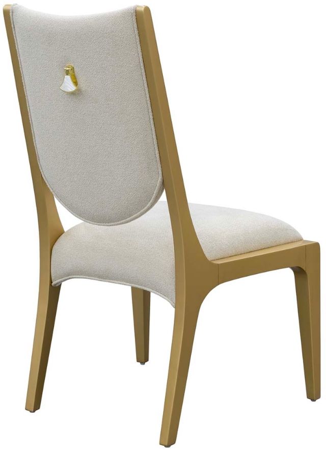Michael Amini® Scotts Square Light Champagne Dining Side Chair-3