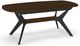 Amisco Customizable Boomerang Walnut Veneer Table with Radius Corner Butterfly Leaf Tabletop-0