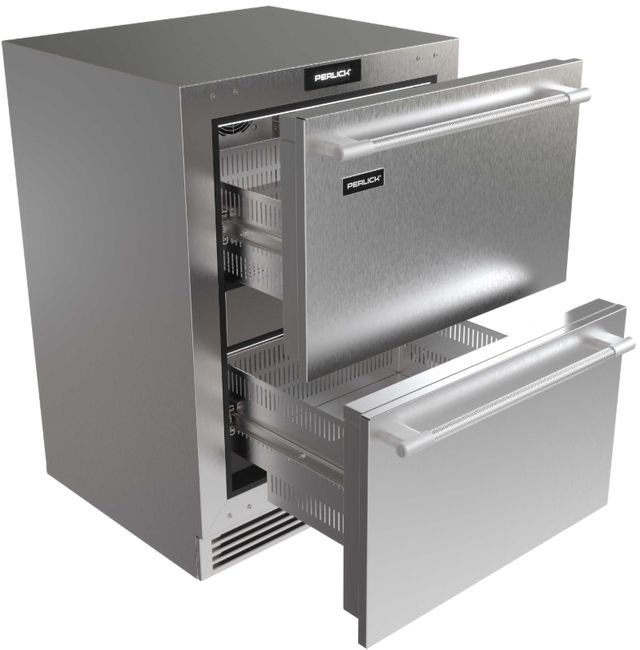 Perlick® G5 Luxe 24" 4.0 Cu. Ft. Panel Ready Dual Zone Built-In Refrigerator Freezer Drawers-1