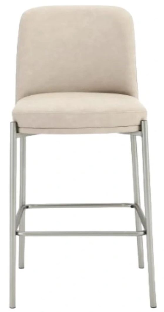 Modus Furniture Crossroads 2.0 Dion Brushed Nickel/Camel Upholstered Bar Stool-1