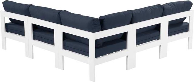 Meridian Furniture Nizuc 5-Piece Navy Outdoor Patio Modular Sectional Set-2