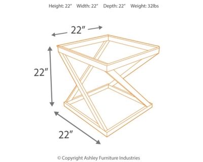 Signature Design by Ashley® Coylin Brushed Nickel Square End Table-4