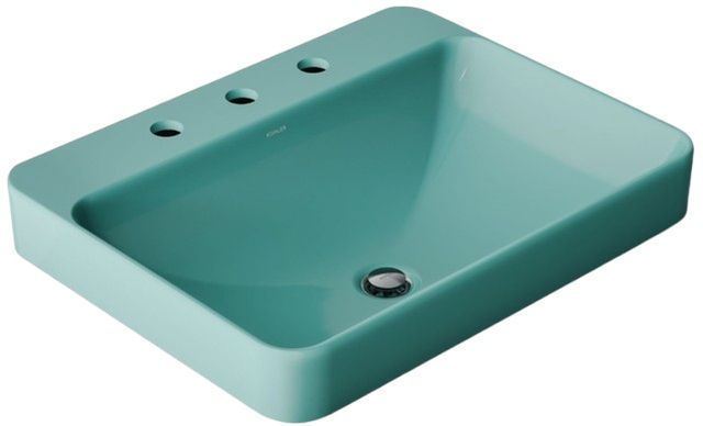 Kohler Vox® 150th Spring Green 23" Rectangular Vessel Bathroom Sink-0